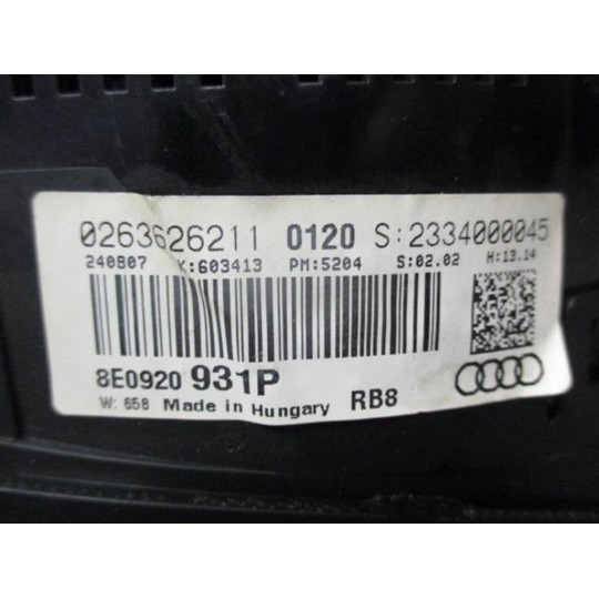 INSTRUMENT PANEL AUDI A4 2004>2007 used