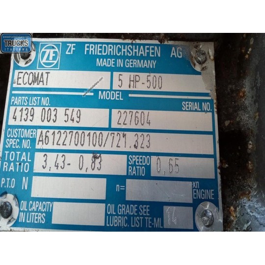 AUTOMATIC GEARBOXES  MERCEDES BUS O405 BUS used